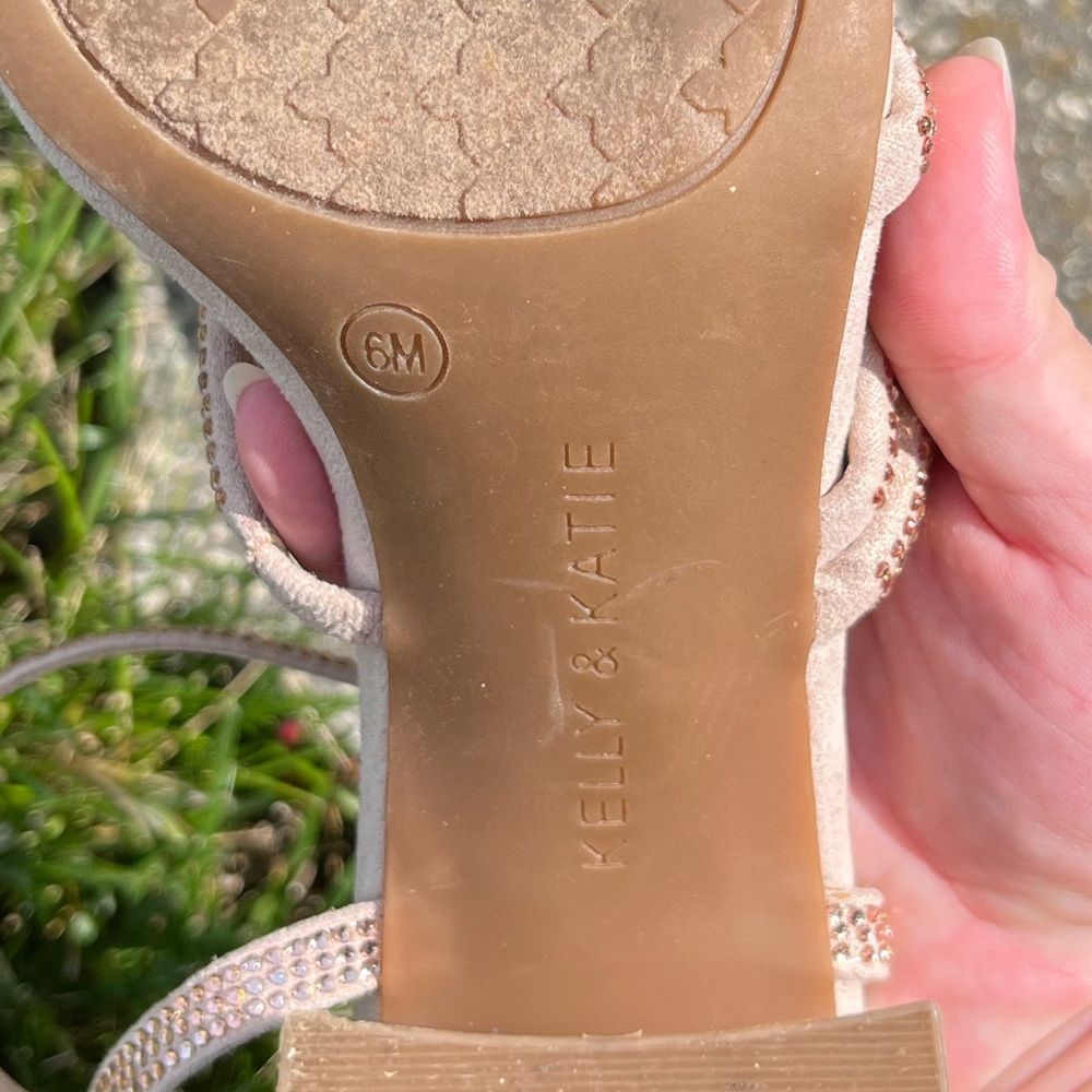 Tan Rhinestone High Heels - Picture 5 of 5